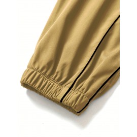 Men's Casual Loose Fit Joggers, Chic Street Style Sports Pants For Outdoor Activities