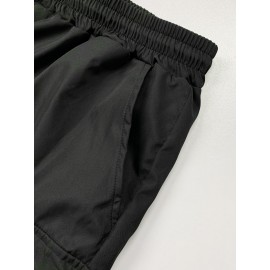 Men's Cargo Joggers, Loose Fit Tapered Leg Trousers With Straps And Ribbed Cuffs, Sports Drawstring Pants For Streetwear
