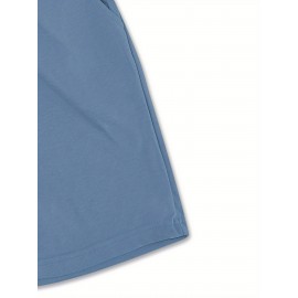 Men'S Casual Halloween-Themed Drawstring Shorts, Cotton Knit Fabric, Solid Color, Regular Fit, Elastic Waistband - Summer Leisure Pants