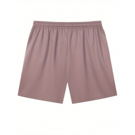 1pc Men'S Fashion Gold-Print Geometric-Pattern Shorts, Casual Knit Fabric with Pockets, Regular Fit Polyester Sports Pants with Slight Stretch