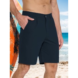 Men's Lightweight Golf Shorts - Quick Drying, UPF 50+ Sun Protection, Comfortable Elastic, 5 Pockets, Regular Style, Suitable for Hiking, Work, Casual Wear - Very Suitable for Spring and Summer